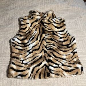 Tiger stripe faux vest